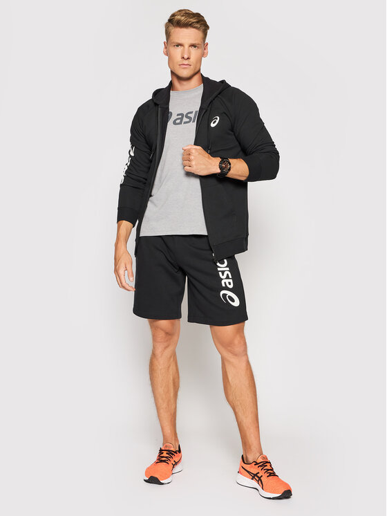 Asics Asics Majica dugih rukava Big Fz 2031A983 Crna Regular Fit
