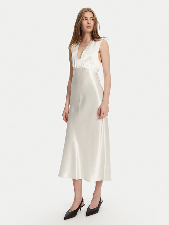Max Mara Max Mara Sukienka koktajlowa Glizia 2516221048 Biały Regular Fit
