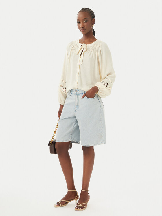 Vero Moda Vero Moda Сорочка Stacy 10343458 Кремовий Loose Fit
