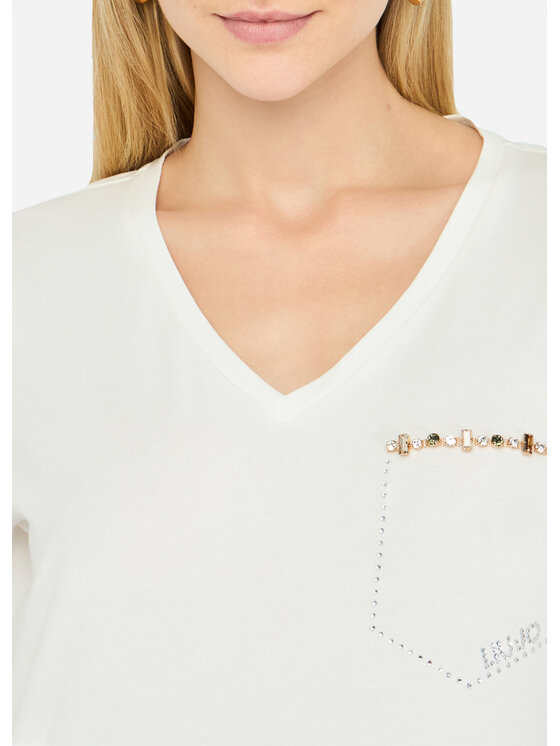 Liu Jo Liu Jo Longsleeve TF5170JS00310103 Bianco Regular Fit