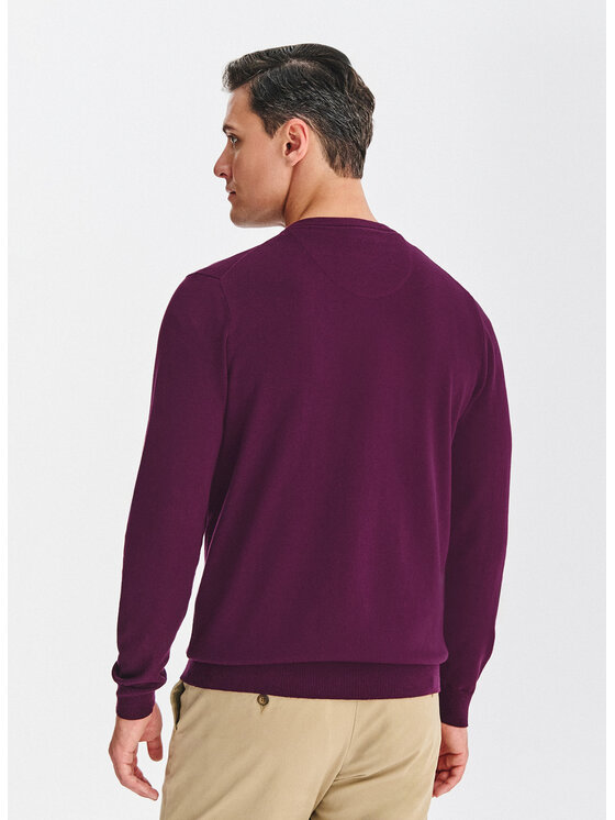 Pako Lorente Pako Lorente Sweter P25WN-2X-029 Fioletowy Classic Fit