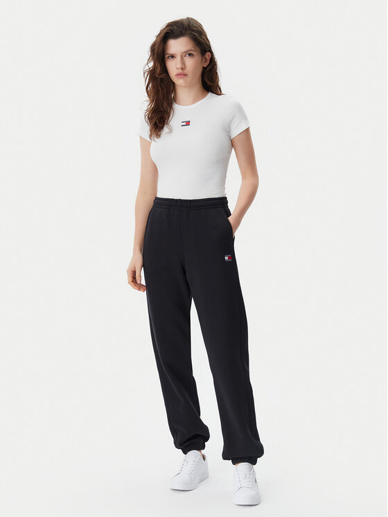 Tommy Jeans Tommy Jeans Спортивні штани Badge DW0DW20679 Чорний Regular Fit