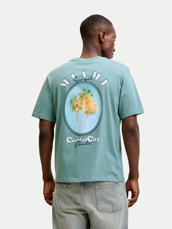 Jack & Jones Jack & Jones Tricou City Photoprint 12288353 Verde Regular Fit
