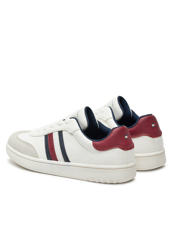 Tommy Hilfiger Tommy Hilfiger Сникърси Stripes Low Cut Lace-Up Sneaker T3X9-33645-1269 Бял