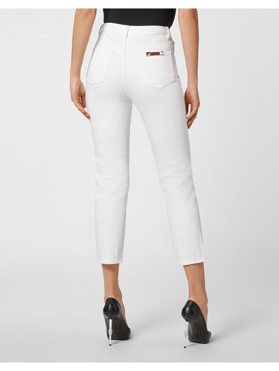 PHILIPP PLEIN PHILIPP PLEIN Jeansy 10337 Bílá