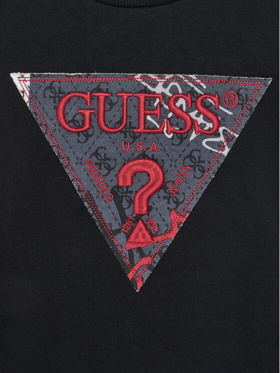 Guess Guess Μπλούζα L5BQ02 KAD74 Μαύρο Regular Fit