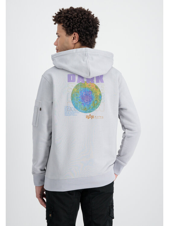 Alpha Industries Alpha Industries Bluza Dark Side Hoodie Szary Regular Fit