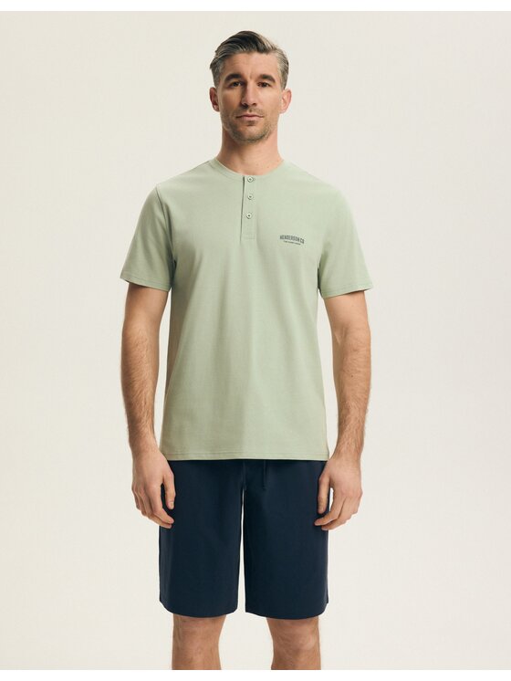 Henderson Henderson Piżama 44604 Zielony Regular Fit