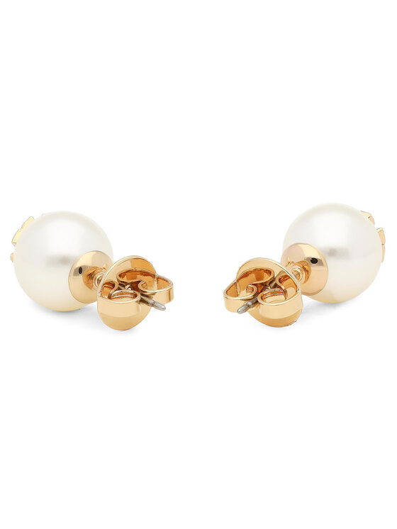 Tory Burch Tory Burch Обици Crystal Pearl Stud Earring 11165514 Бял