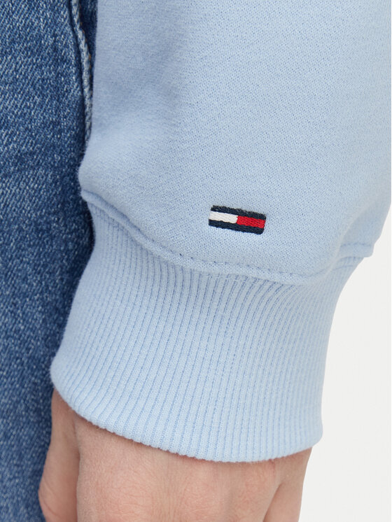 Tommy Jeans Tommy Jeans Pulóver Bubble Logo DW0DW22366 Világoskék Boxy Fit