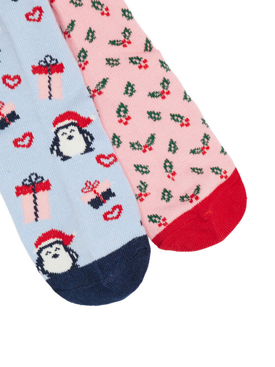 Nelli Blu Nelli Blu 2er-Set hohe Kindersocken 7KB-006-AW23 (2-pack) Rot