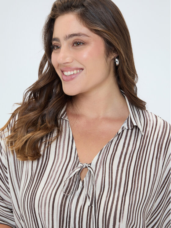 Fiorella Rubino Fiorella Rubino Blusa 2029L000691N0S1 Marrone Boxy Fit