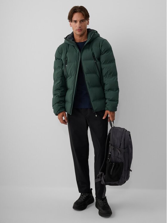 4F 4F Giubbotto invernale 4FRAW26TTJAM1377-40S Verde Regular Fit