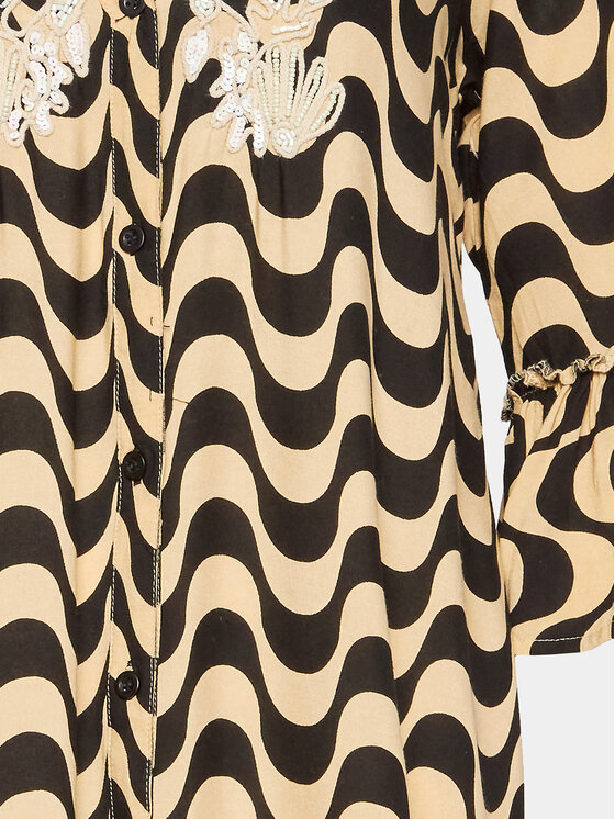 Iconique Iconique Poletna obleka IC23 115 Bež Regular Fit