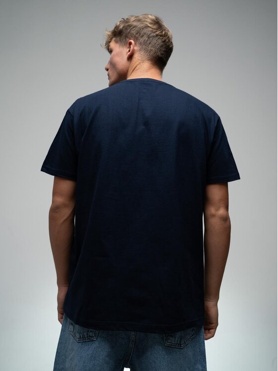 Urban City Urban City T-Shirt T-Shirt Męski Granatowy UrbanCity No Logo 2XL Granatowy Regular Fit