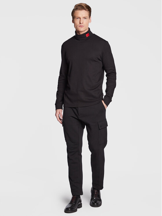 HUGO Hugo Rollkragenpullover Derollo224 50479373 Schwarz Slim Fit