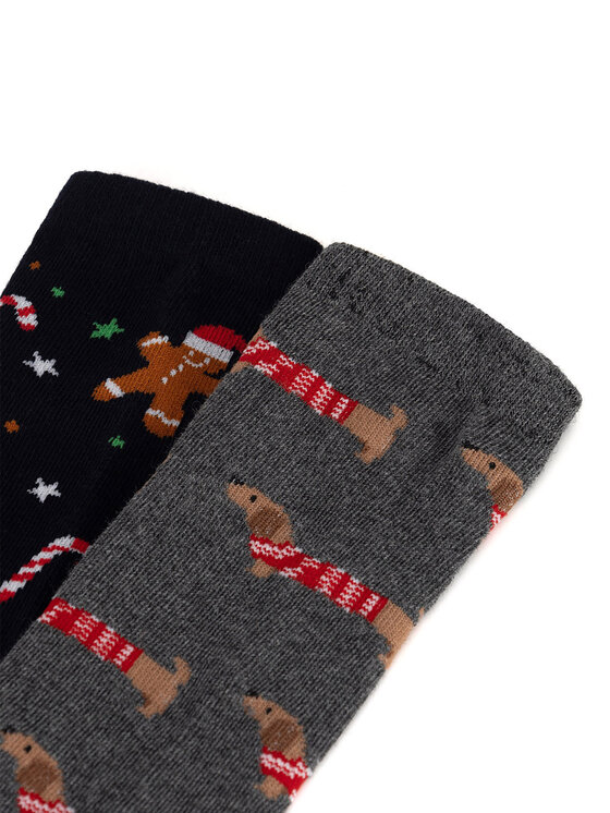 Lasocki Lasocki 2er-Set hohe Herrensocken 2MB-002-AW24 (2-pack) Grau