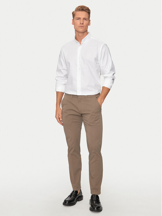 Calvin Klein Calvin Klein Marškiniai K10K113211 Balta Slim Fit