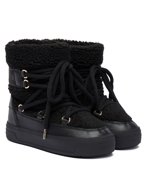 Tommy Hilfiger Tommy Hilfiger Cizme de zăpadă Faux Shearling Snowboot FW0FW08788 Negru