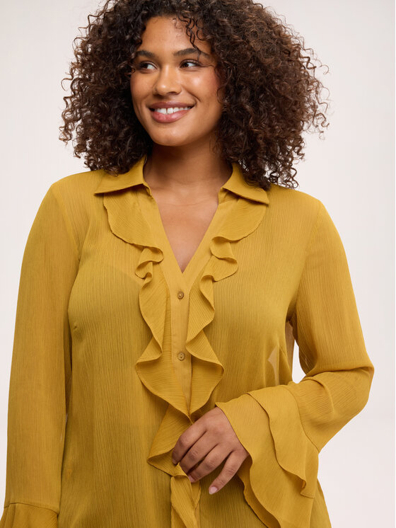 Fiorella Rubino Fiorella Rubino Camicia 5076T001555N018 Giallo Regular Fit