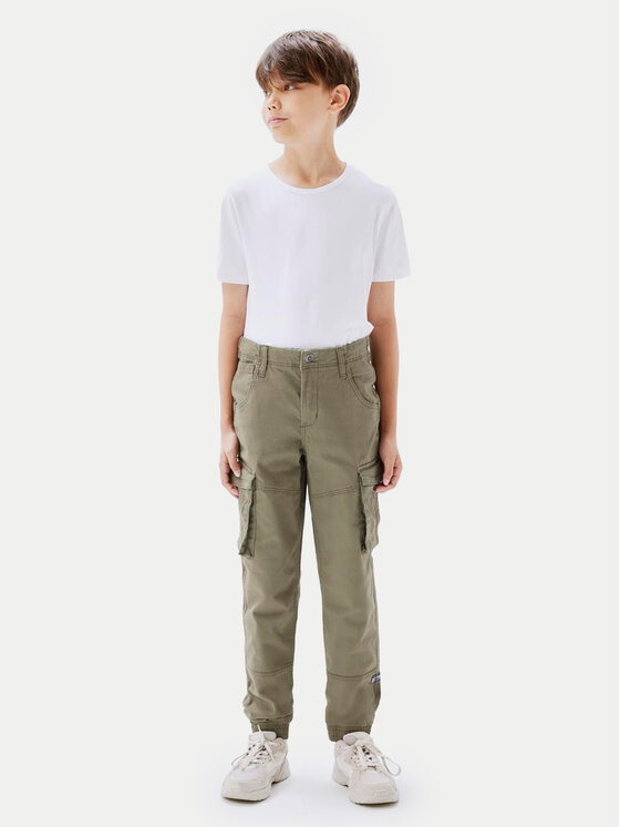 NAME IT NAME IT Παντελόνι υφασμάτινο Bamgo 13151735 Πράσινο Regular Fit