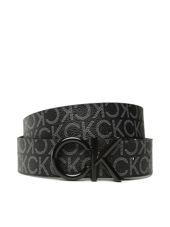 Calvin Klein Calvin Klein Pánsky opasok Adjrev Ck Metal Bombe Mono 35Mm K50K509964 Čierna