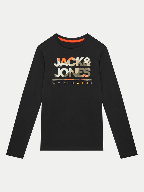 Jack&Jones Junior Blúzka Luke 12259498 Čierna Standard Fit