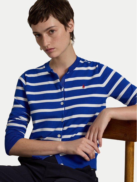 Polo Ralph Lauren Polo Ralph Lauren Kardigán 211891885006 Modrá Relaxed Fit