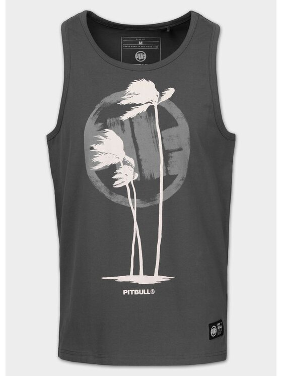 PITBULL PITBULL Tank top PALMS Szary Regular Fit