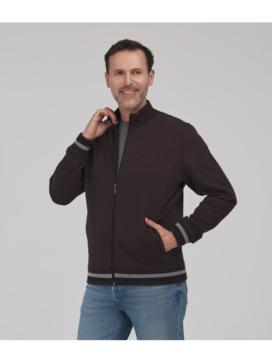 Lee Cooper Lee Cooper Bluza NEIMAR Brązowy ciemny Regular Fit
