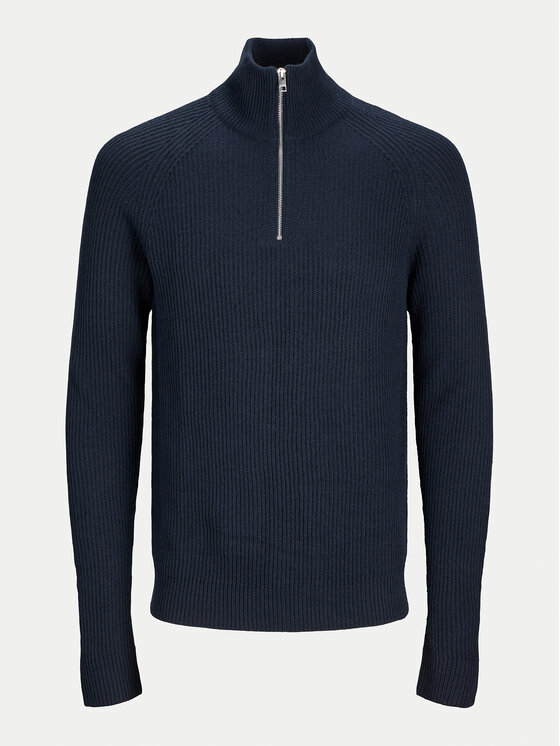 Jack&Jones Jack&Jones Sveter Pannel 12258473 Tmavomodrá Regular Fit