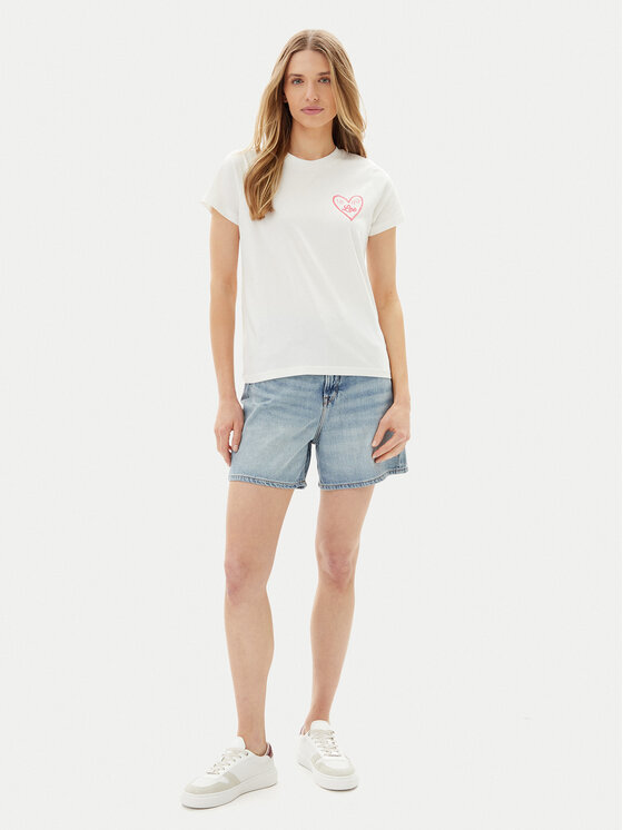 Lee Lee Szorty jeansowe Stella 112363786 Niebieski Wide Leg