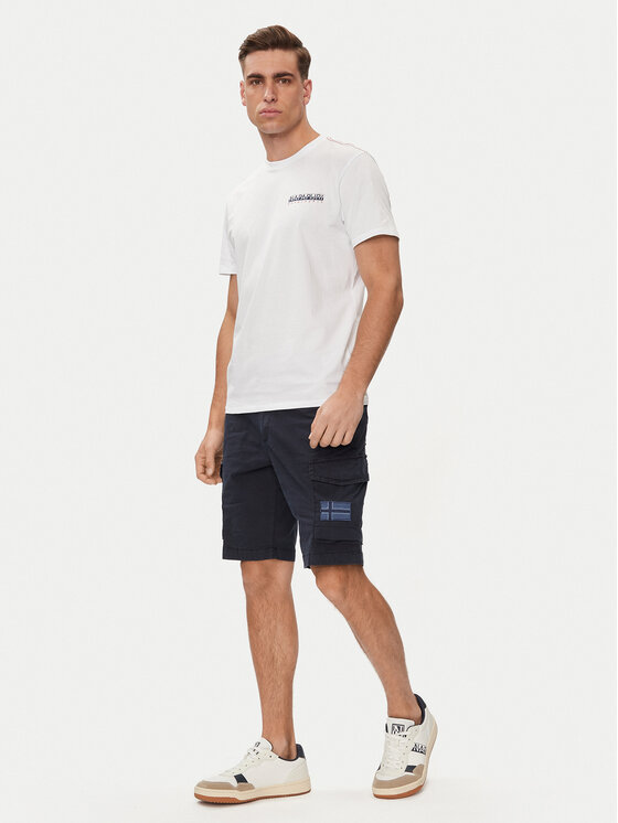 Napapijri Napapijri Шорти от плат N-Horton NP0A4HOS Тъмносин Regular Fit
