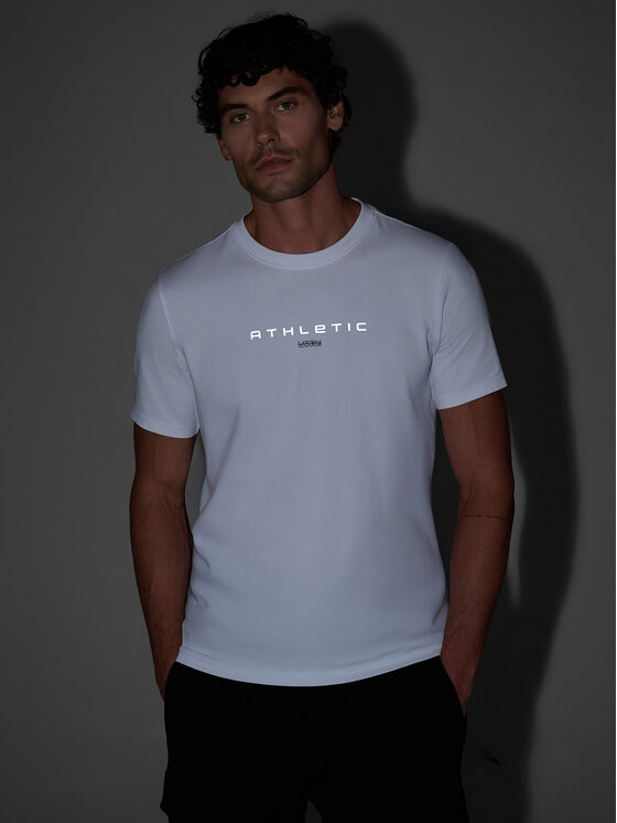 4F 4F T-Shirt NIGHT RUN Biały Slim Fit