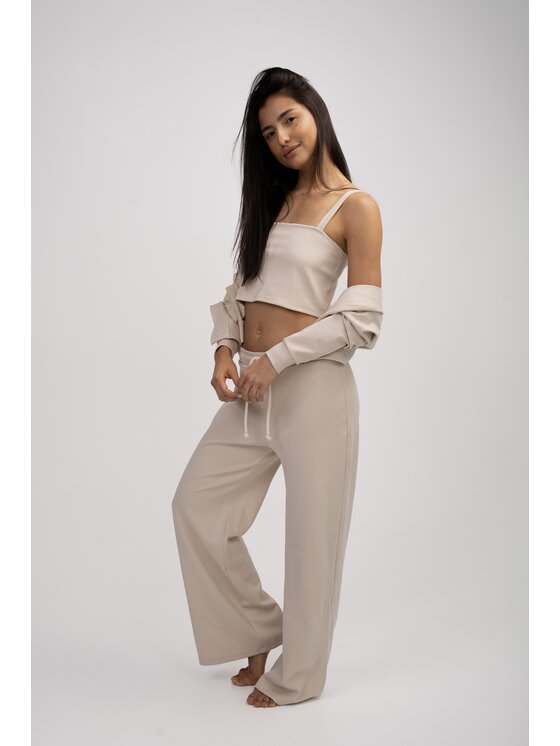 MAI MAI Top RAJA Beżowy Oversize