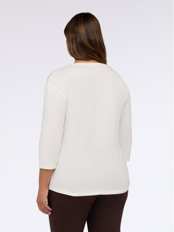 Fiorella Rubino Fiorella Rubino Bluzka G03AL008871N011 Biały Regular Fit