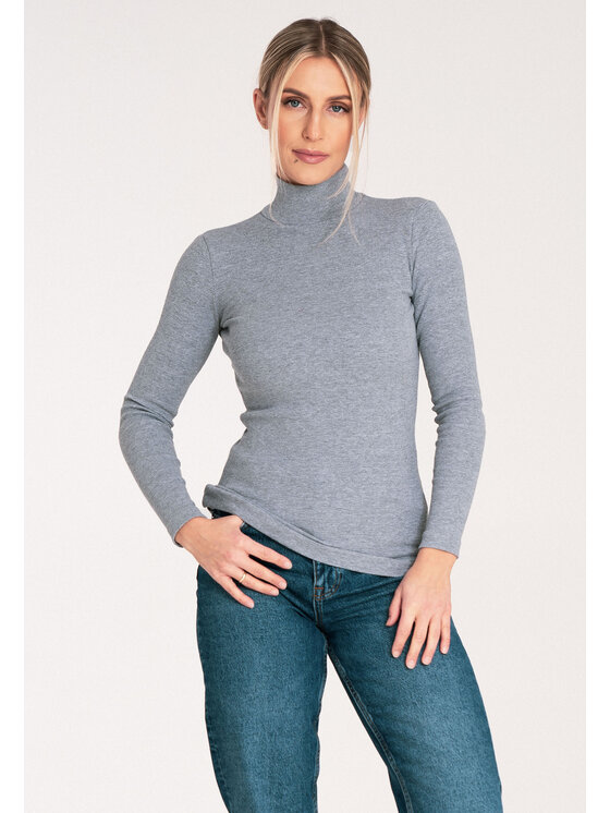FIGL FIGL Bluzka M1058 Szary Fitted Fit