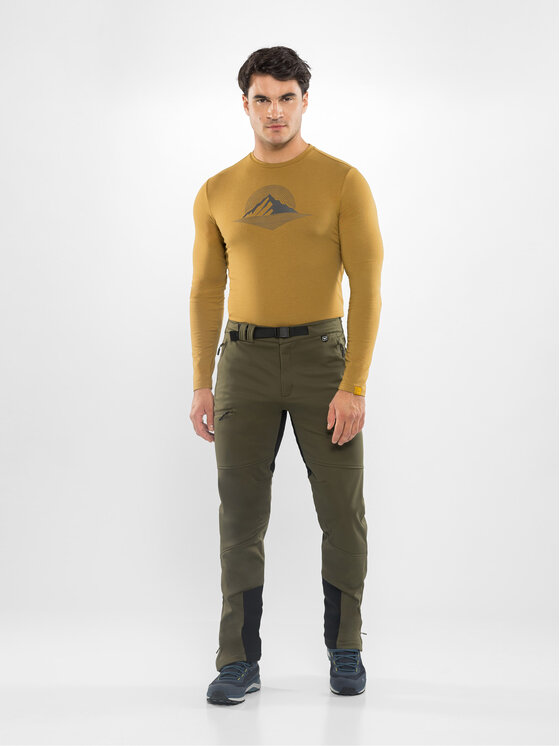 Viking Viking Spodnie outdoor Summit Warm 2.0 Zielony ciemny Regular Fit