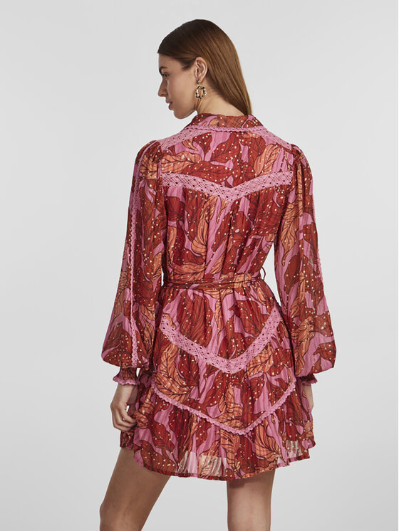 YAS YAS Sukienka codzienna 26030306 Fioletowy Regular Fit