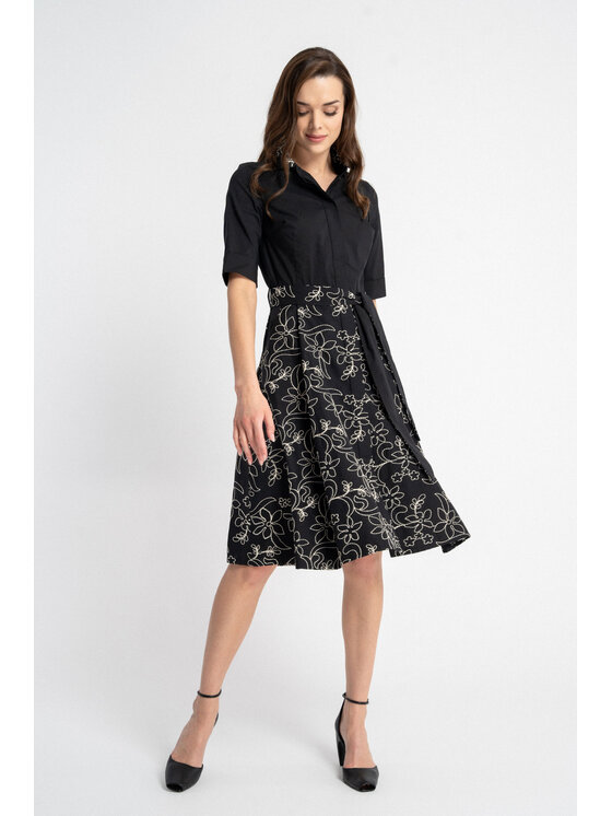 CLICK CLICK Sukienka codzienna 60-6102 Czarny Casual Fit