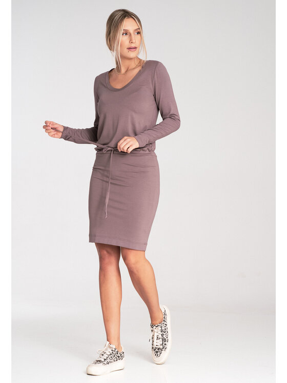 FIGL FIGL Každodenné šaty M1049 Hnedá Casual Fit