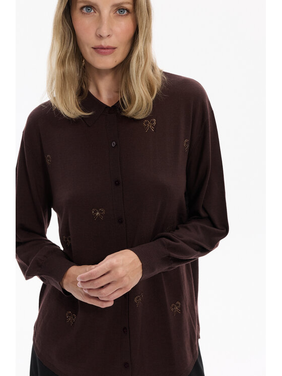 Deni Cler Milano Deni Cler Milano Kardigan T-DC-U457-F5-90-70-1 Brązowy Regular Fit