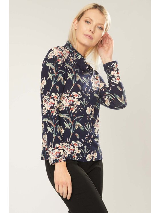 QUIOSQUE QUIOSQUE Blúzka LONGY BLOUSE Tmavomodrá Regular Fit