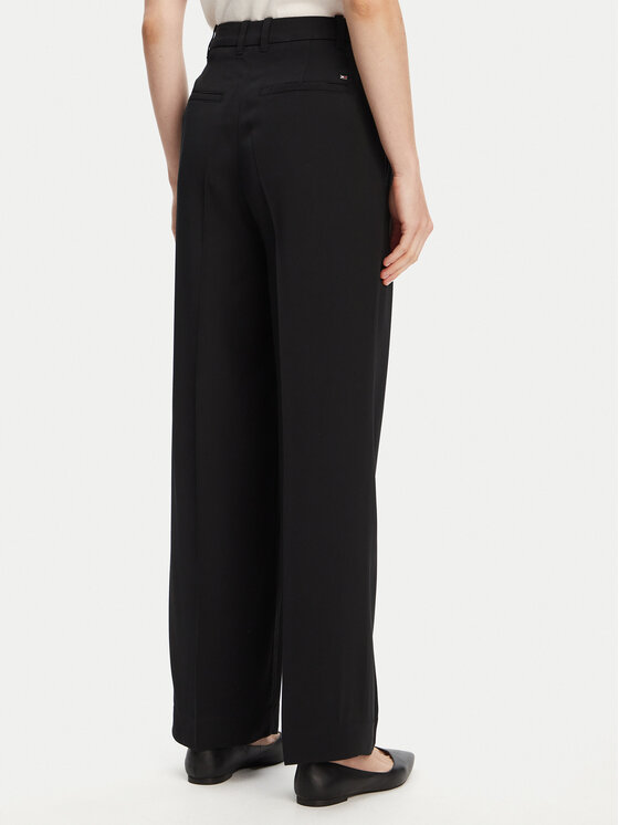 Tommy Hilfiger Tommy Hilfiger Bavlnené nohavice WW0WW46749 Čierna Relaxed Fit
