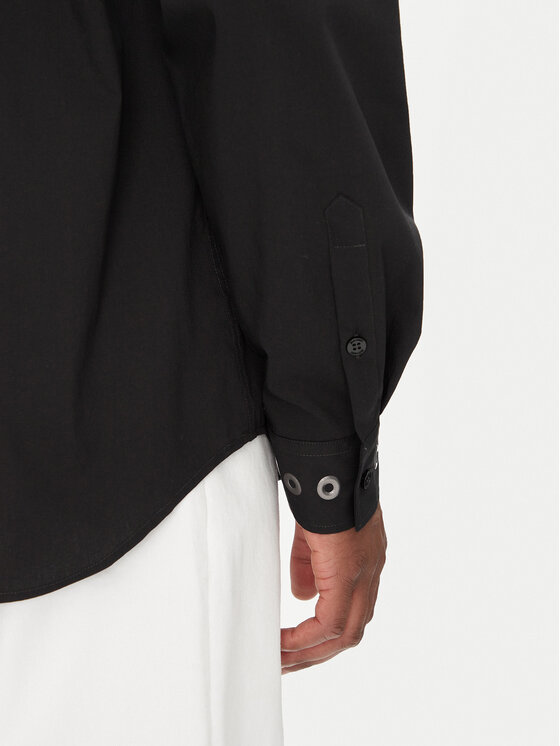 Just Cavalli Just Cavalli Cămașă 78OAL2A0 Negru Relaxed Fit