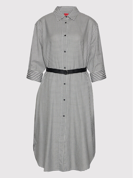 HUGO Hugo Haljina košulja Ecleni 50458578 Crna Loose Fit