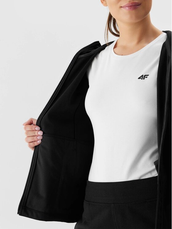 4F 4F Giacca softshell 4FWSS24TSOFF215-20S Nero Regular Fit