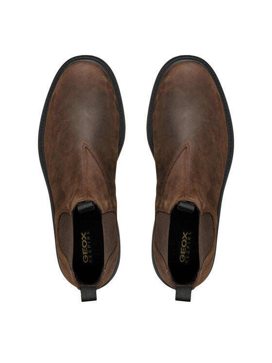 Geox Geox Kotníková obuv s elastickým prvkem U Spherica Ec7 U46FRA 000FF C6009 Hnědá