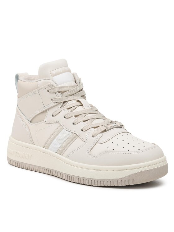 Tommy Jeans Tommy Jeans Αθλητικά Tjw Retro Basket Mc Leather Mix EN0EN02205 Μπεζ
