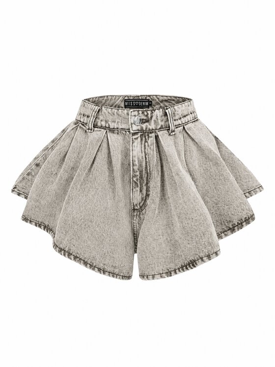 MissDenim MissDenim Szorty jeansowe Skorts Szary jasny Regular Fit